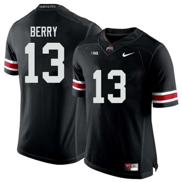 Ohio State Buckeyes #13 Rashod Berry Men Football Jersey Black OSU54489